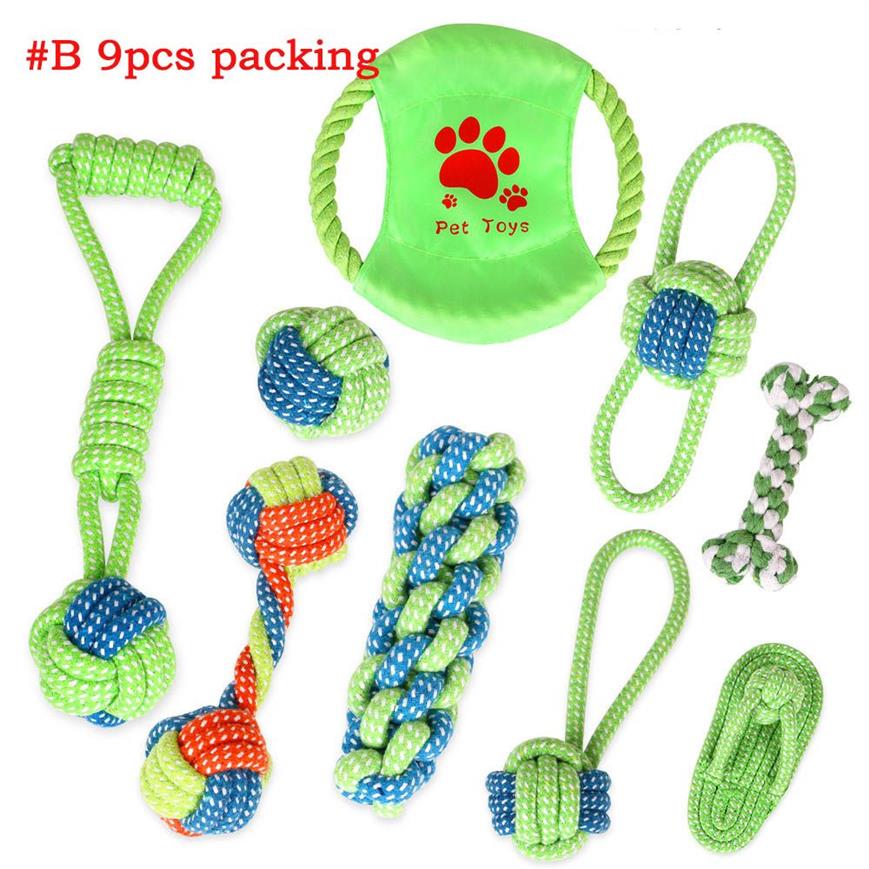Animaux de compagnie chien coton à mâcher noeud jouets coloré Durable tressé os corde combinaison costume drôle cat348W