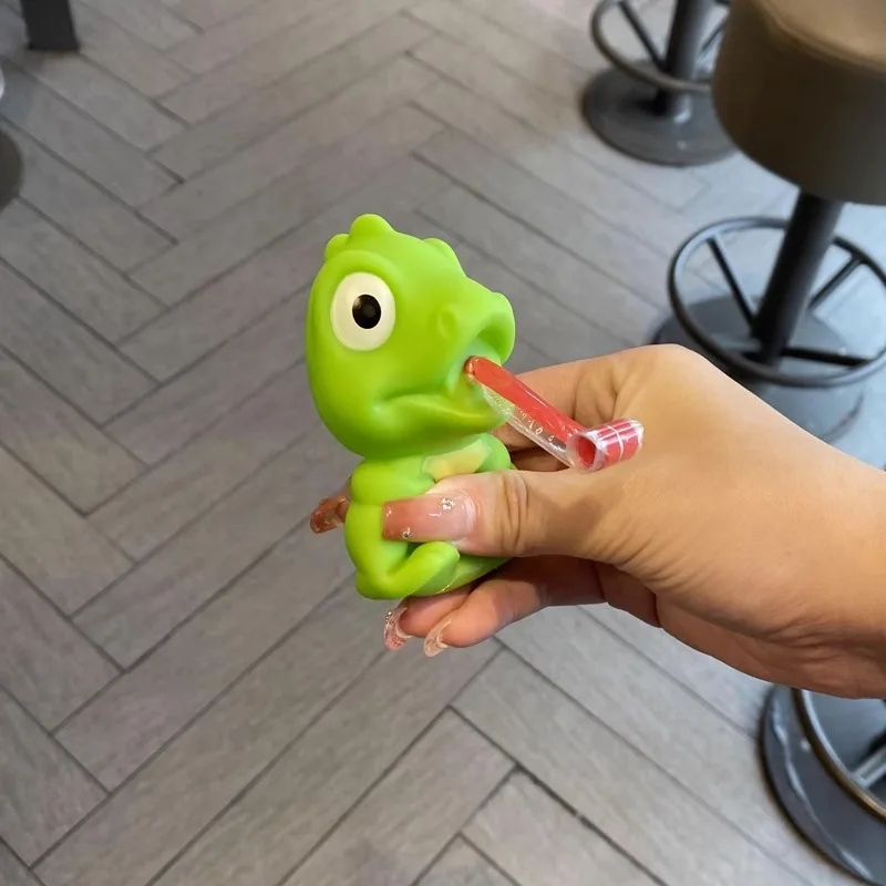 Enfants Creative Décompression Fidget Jouets Pincer Grenouille Dinosaure Coller La Langue Soulager Le Stress Jouet Cadeaux De Noël Pour Les Enfants Avec Emballage De Détail