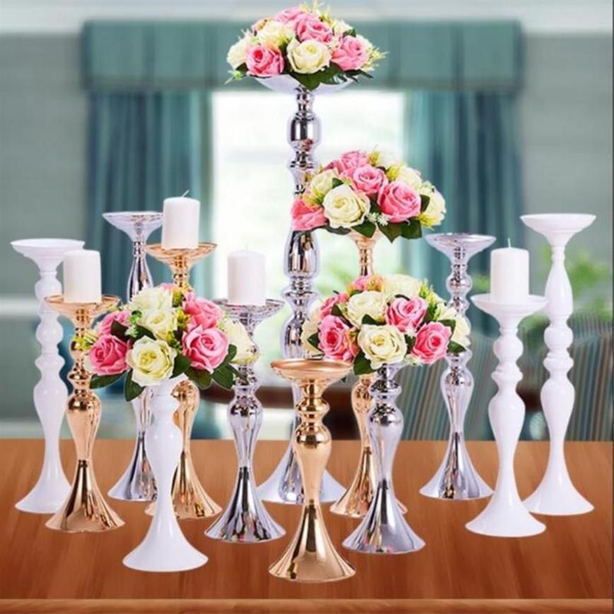 Candle Holders Metal Candlestick Flower Wazon Centralpiece Event Rack Road Old Wedding Decor284L