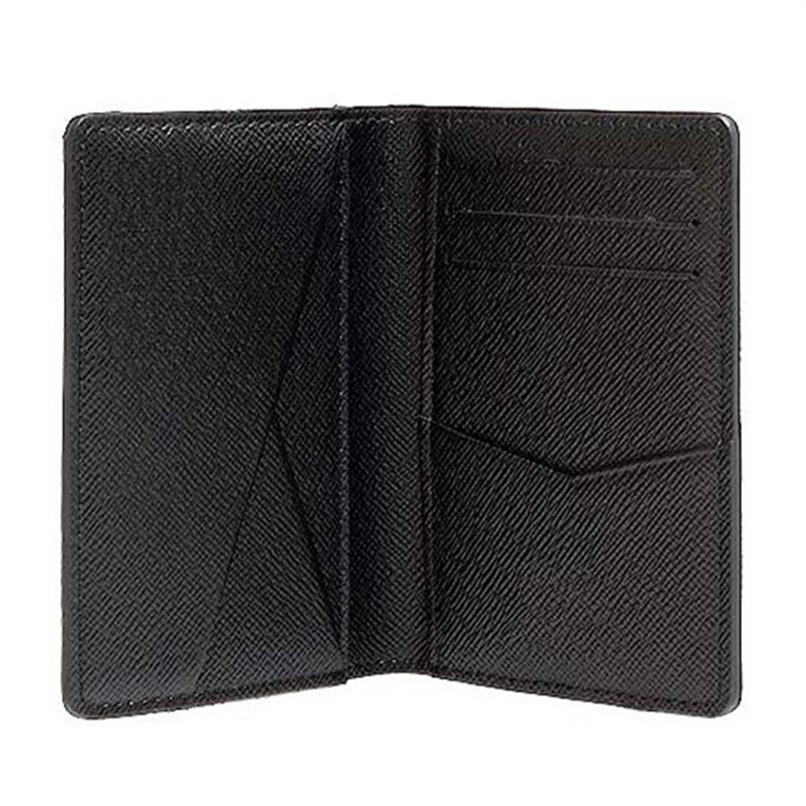 Shipmet N63143 Pocket Organizer Wallet Mens äkta läderplånböcker Korthållare ID Wallet Bi-Fold Påsar Högkvalitativ tunn kort345R