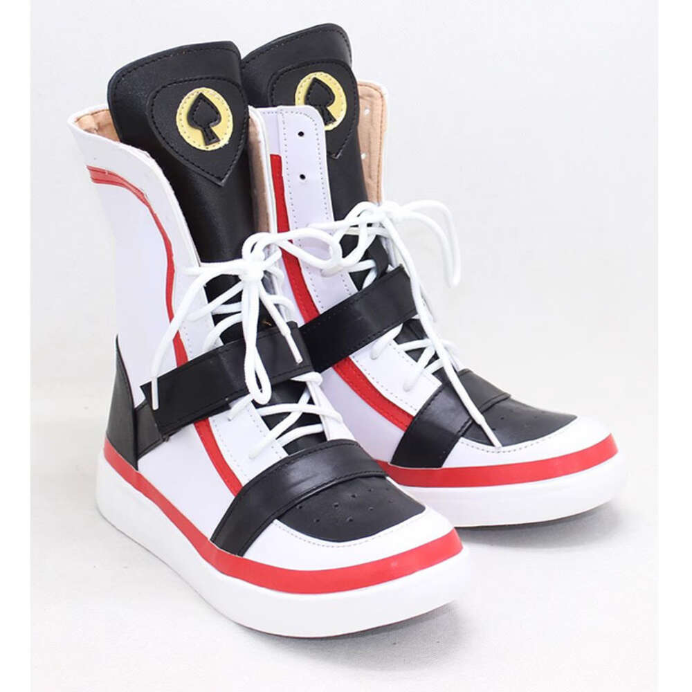 Twisted Wonderland Deuce Spade Cosplay Alice In Heartslabyul High Boots Adult Artificial Leather Shoes