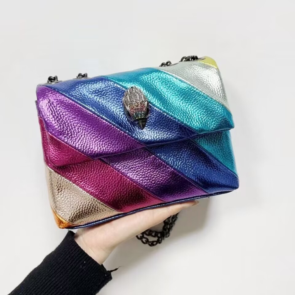 Kurt Geiger London Kensington Rainbow na ramię designer torebki słynne marki kolorowe torby Kobiety mody zakupowe torby crossbody torebki