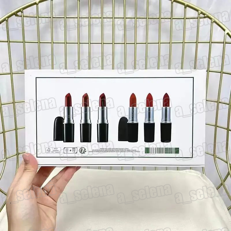 Merk Lippenstift 6 stksMatte Lippenstift Set Bullet Klassieke Matte Lip Make-Up Kerstcadeau Doos