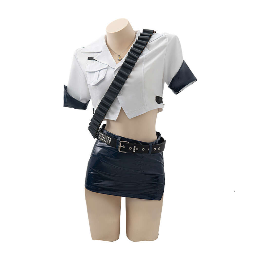 Anime Anarchy Cosplay Costume Panty Wig Hat Stocking With Garterbelt Halloween Party Sexy Policewoman Dressing Up