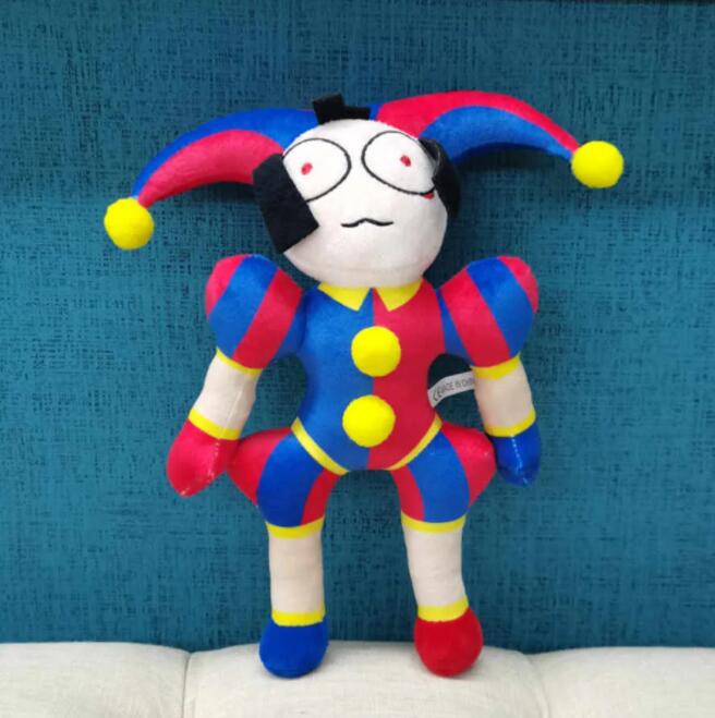 JUL Gift Doll Den fantastiska digitala cirkusplyschleken clown fyllda leksaker tecknad plysch leksaker