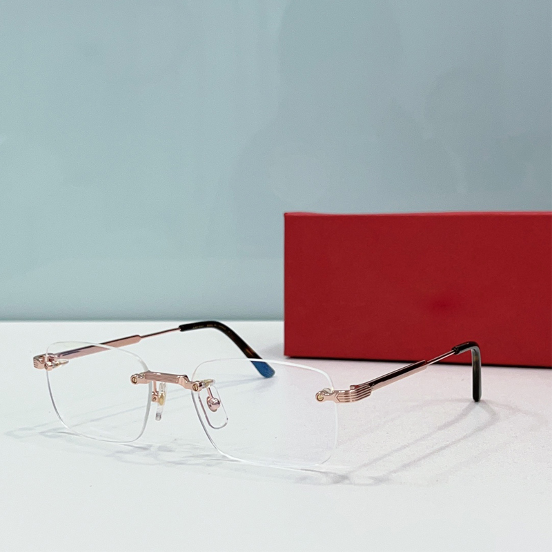 Bezprzewodowy 0349 Tytanium Popularne okulary przeciwsłoneczne Carter moda dla mężczyzn dla mężczyzn kobiety bezszrame metalowe euro rozmiar proste ramy męskie szklanki biznesowe mogą zrobić szklankę na receptę