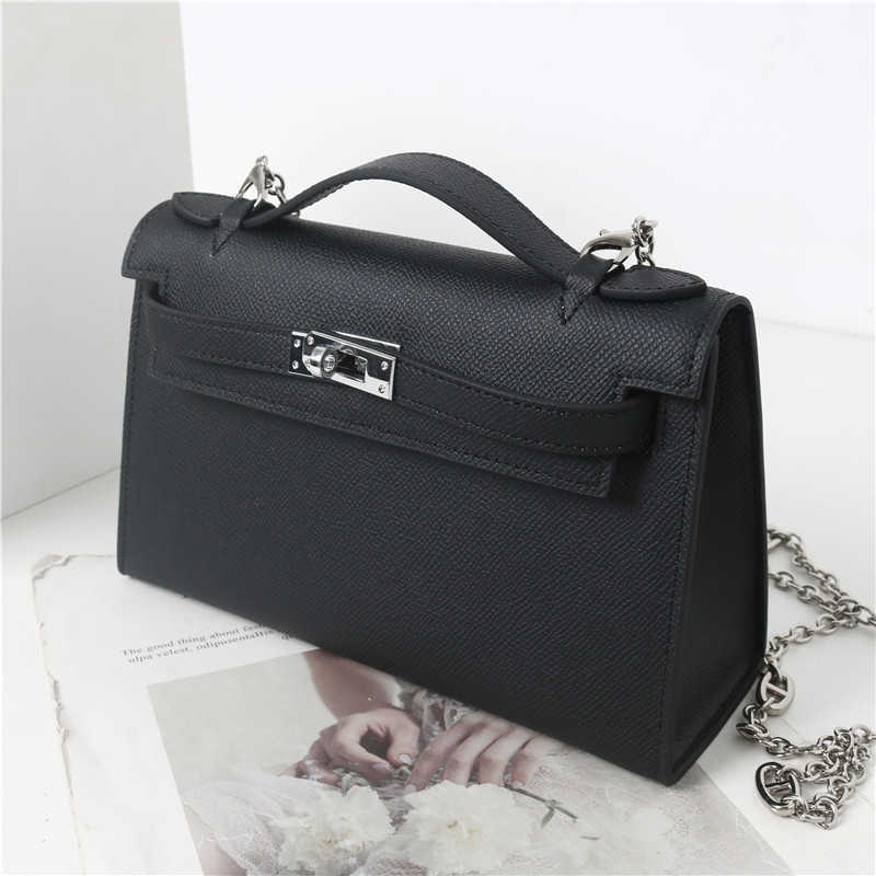 A Kely'sbag 2024 Spring Summer Generation New End High Lead Stain Propealedile Cowhide Crossbody Procebag for Women
