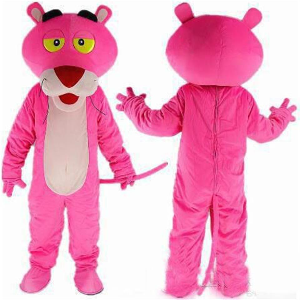 2017 Factory Direct The Pink Panther Cartoon Mascot Costume 성인 크기 멋진 드레스 팬시 드레스 EPE 헤드 카니발 의상 Part239a