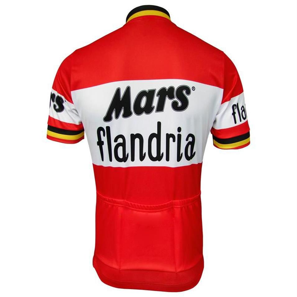 Kann individuell angepasst werden Radtrikot Mars Flandria Retro blau Fahrradbekleidung Reiten MTB Straße Ropa Ciclismo cool NOWGONOW2083