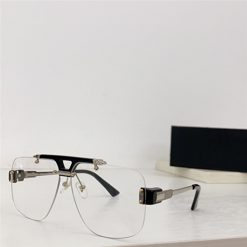 Nouveau design de mode hommes lunettes optiques 887 monture pilote sans monture temples en métal avant-gardiste et style généreux lunettes transparentes haut de gamme