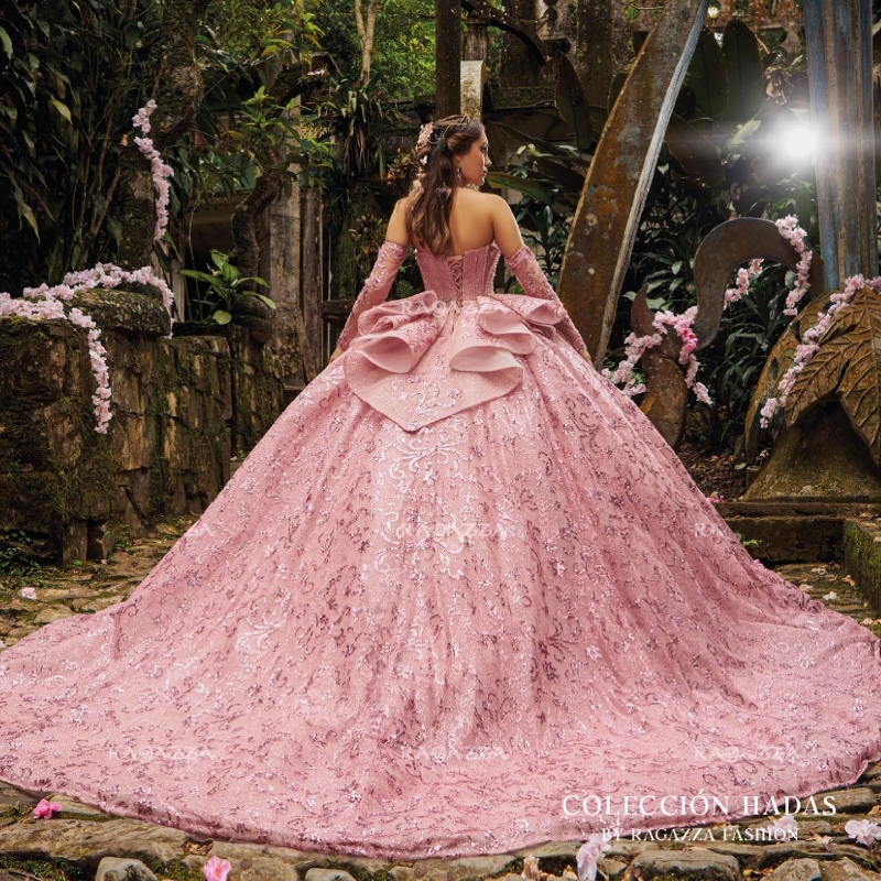Różowy błyszczące ukochane vestido de 15 anos poza ramię quinceanera sukienki