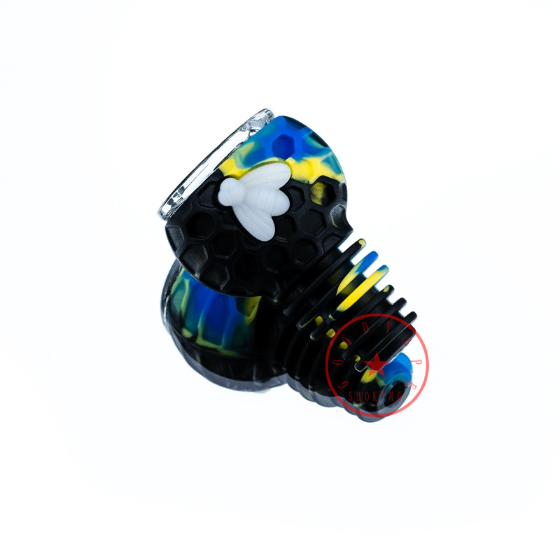 Vespa Teschio Stile Fumare Glow In The Dark Portatile Sostituibile 14MM 18MM Interfaccia Giunto Maschio Bong Pipa Ad Acqua Pipa Alle Erbe Tabacco Vetro Nove Fori Ciotola Gorgogliatore