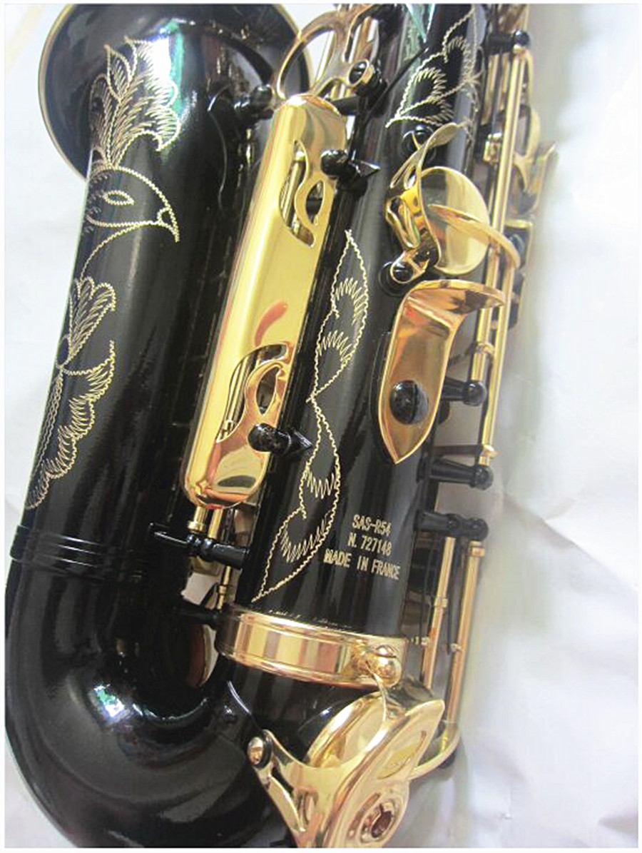 Nouveau saxophone Alto noir de meilleure qualité, instrument de musique Alto e-flat de marque SAS-R54 avec étui, niveau professionnel