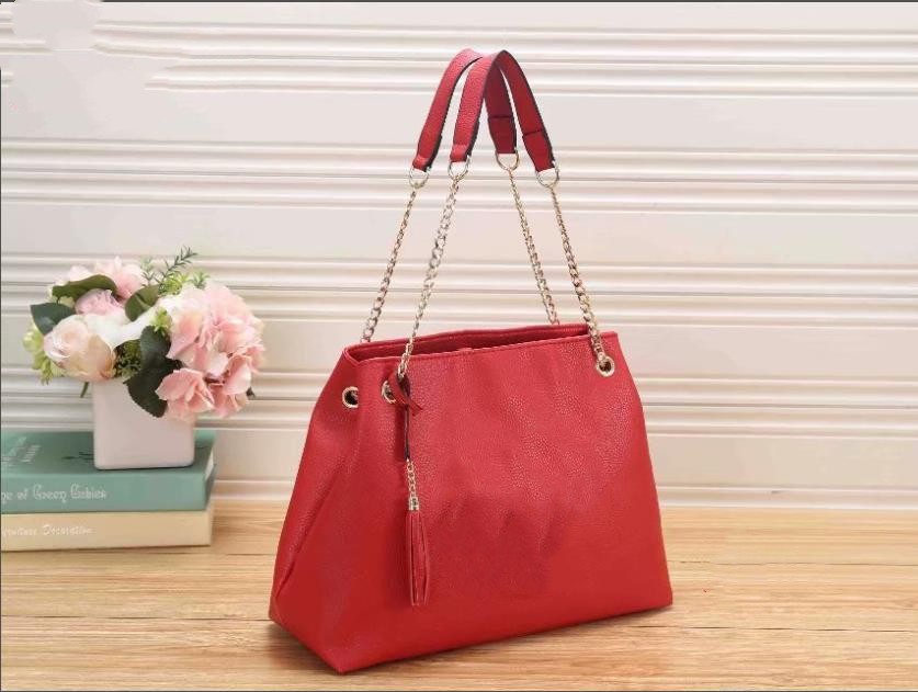 Fashion Woman Chain Shoulder bags Fashion HandBags Hasp Wallet Tassel Stone Grain Soft Leather Evening Fold Envelope Bag 51896