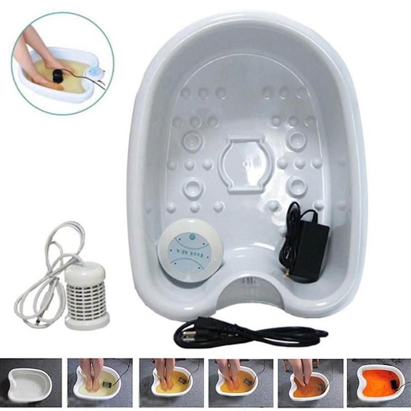 Massaggiatori elettrici Home Mini Detox Foot Spa Machine Cell Ionic Cleanse Device Aqua Bath Massage Basin260b