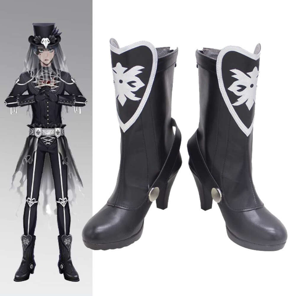 Sapatos de cosplay de Halloween Deuce Spade Twisted Wonderland Heartslabyul Botas de couro artificial masculinas e femininas