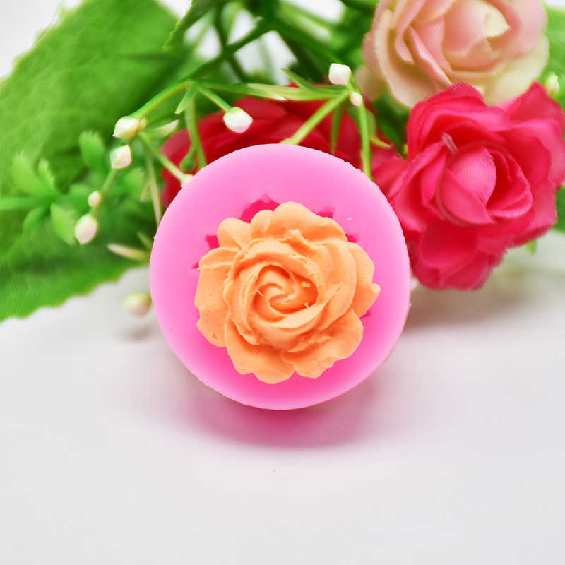 جديد 3d الوردة أشكال زهرة السيليكون قالب فندان القالب السكر الكعكة تزيين أدوات الخبز surgar صابون الشمعة m087
