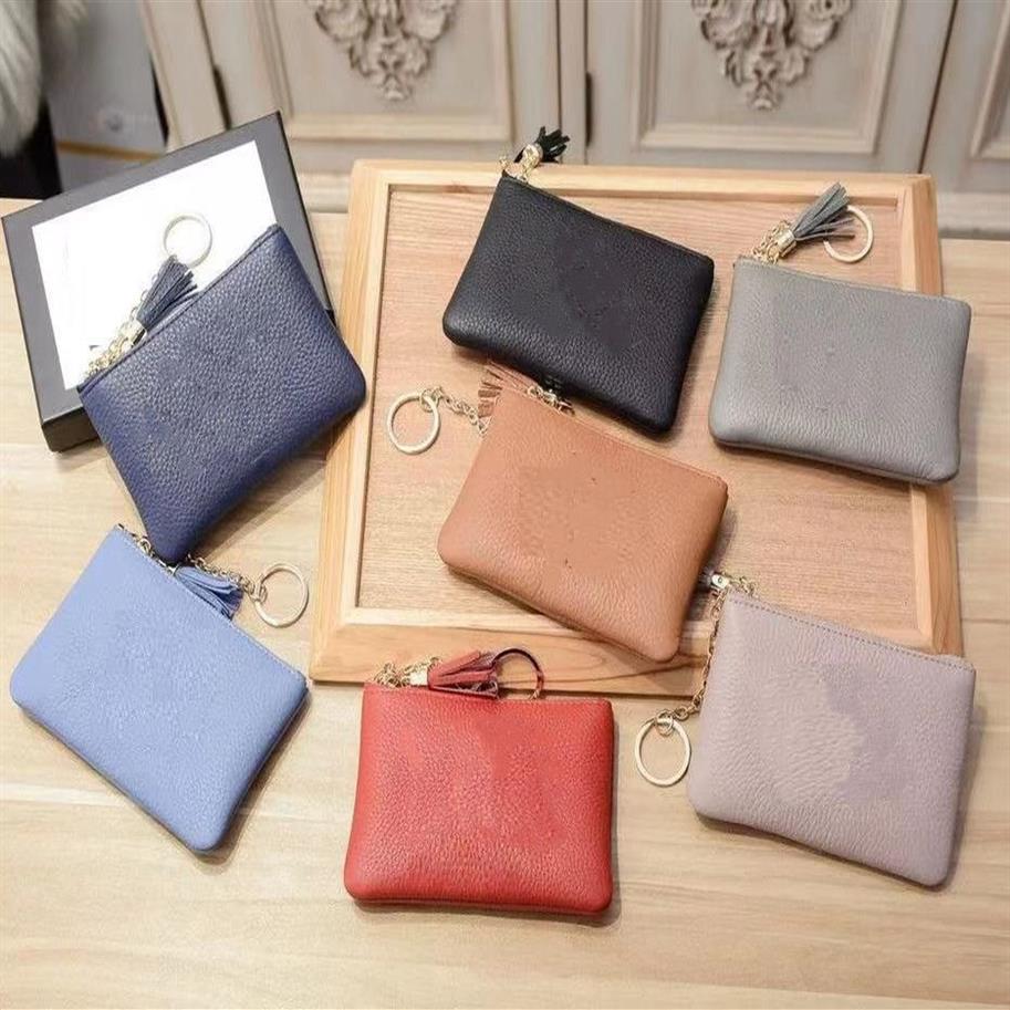 Porte-clés de la pochette porte-monnaie portefeuilles portefeuilles zippy portefeuilles cartes support sac à lèvres avec sac à poussière de qualité supérieure 14cm175r