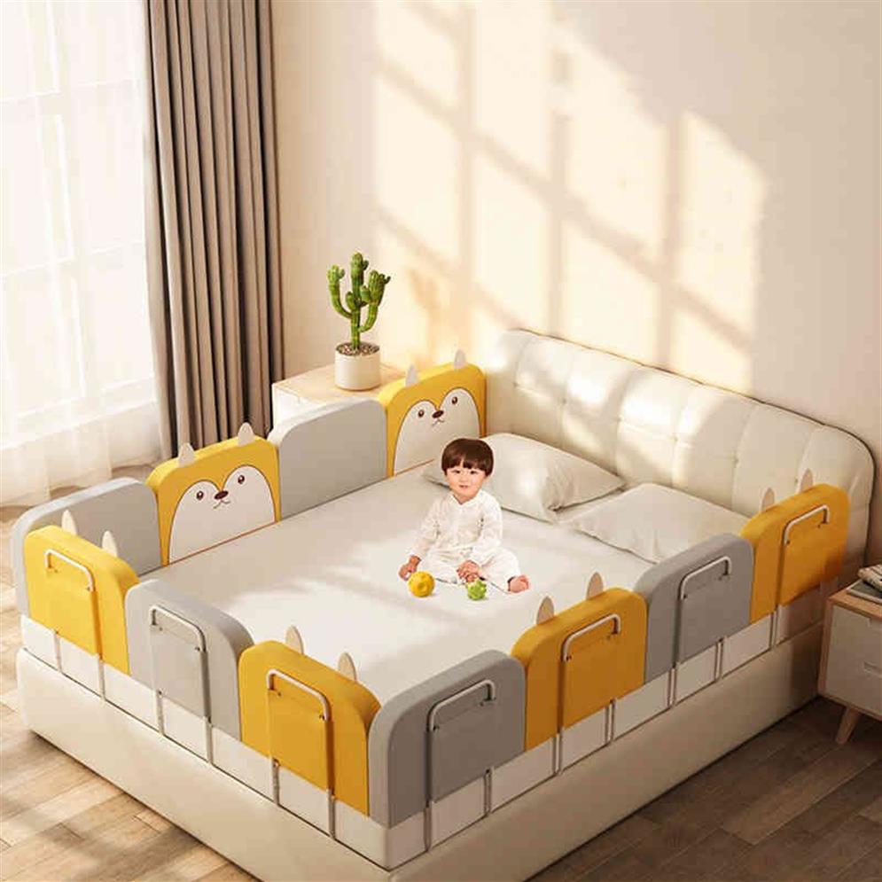 Protector para bebés, barandilla anticolisión ajustable en altura, cerca para niños, cama, puerta suave General, carril para cuna 1 5 2M2552