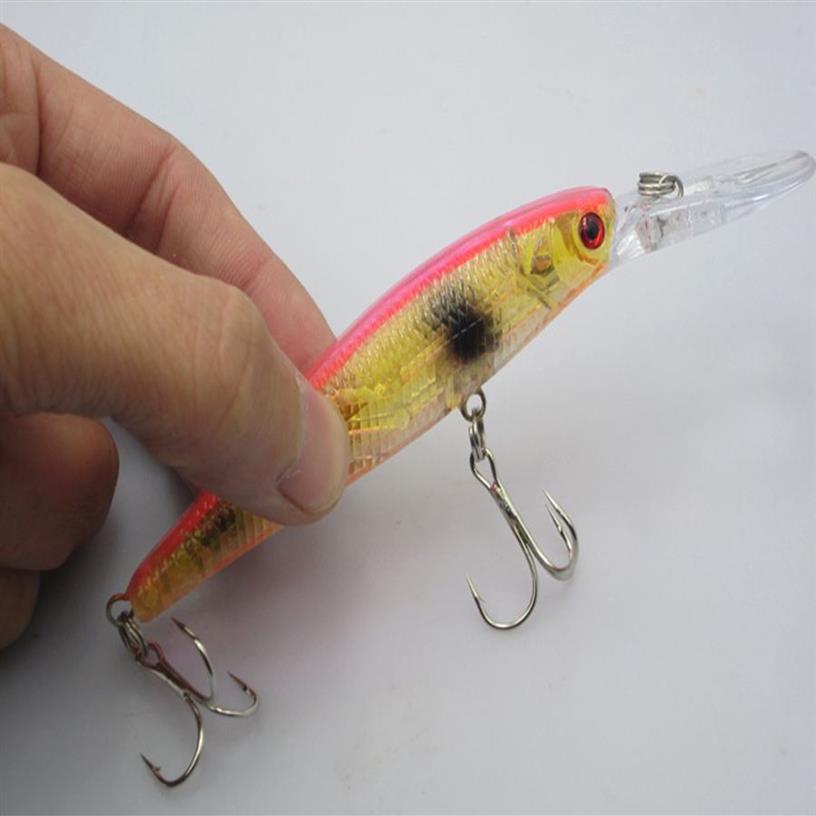 Lot30 fiske lockar crankbaits hook minnow betar tackla vevfiske tackla kit 12 9g 12 5cm178d