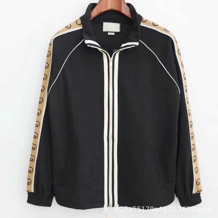 Designer Roupas femininas 20% de desconto na camisa Versão correta de uma jaqueta de casaco de fita fluorescente duplo esportivo de malha simples