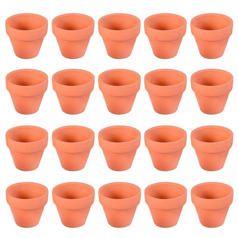 20 pezzi piccolo mini vaso di terracotta argilla ceramica ceramica fioriera cactus vasi da fiori succulente vasi da vivaio ottimo piante artigianato Y20235e