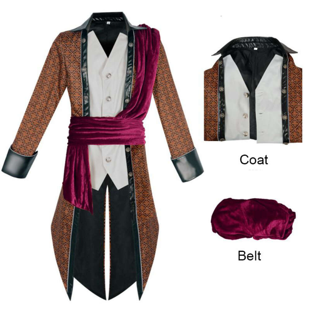 Costume de Cosplay d'halloween, vêtements dans les caraïbes, manteau de Pirate pour hommes et femmes, déguisement de fête de noël