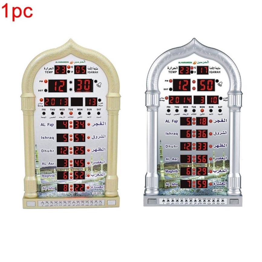 Islamisk led azan klockmusik som spelar presentvägg bord moské muslimsk bön kalender heminredning tid påminner ramadan automatisk y202794