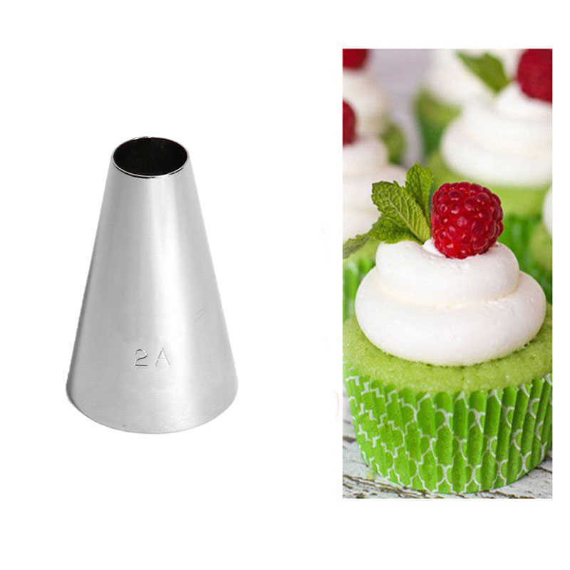 New Round Mouth Pastry Nozzles Stainless Steel Cake Cupcake Tool For Confectionery Decoration Icing Piping Nozzle Tips #1A#2A#3A