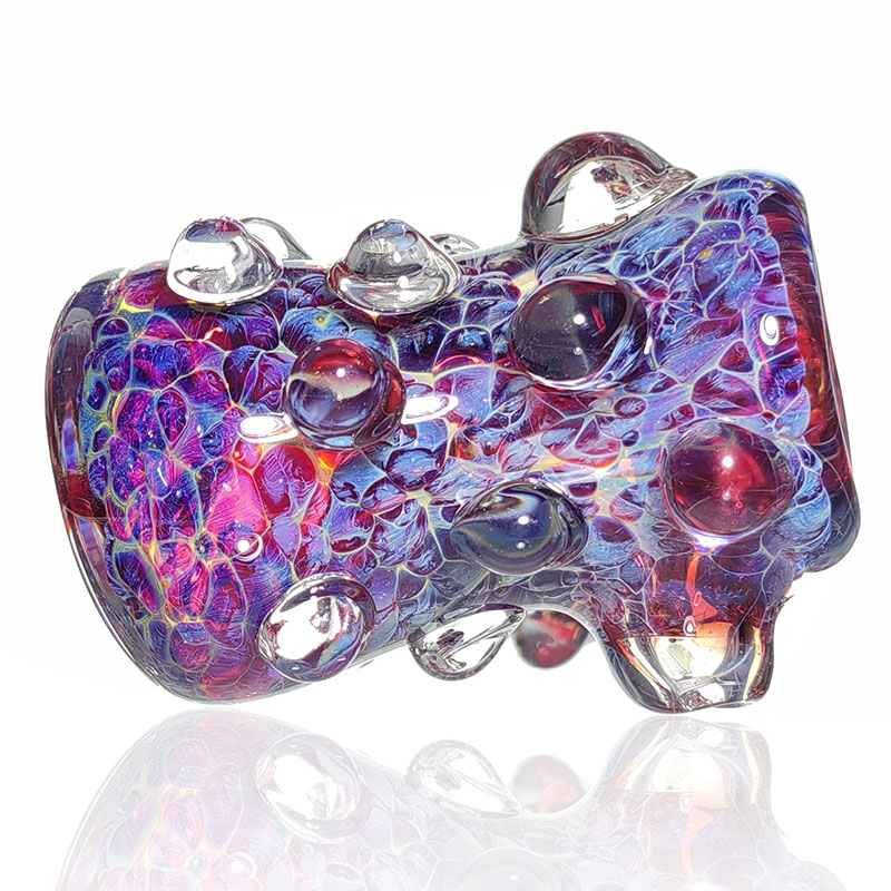 Hand Blown Spoon Pipes Dry Hammer Pipe Frit Heady Pipe 3.5 inch Glass Pipe Hammer Shaped Glass Hand Pipe Herb Girly Galaxy Marble Pipe Glass Smoking Bowl Dry Hand Pipes