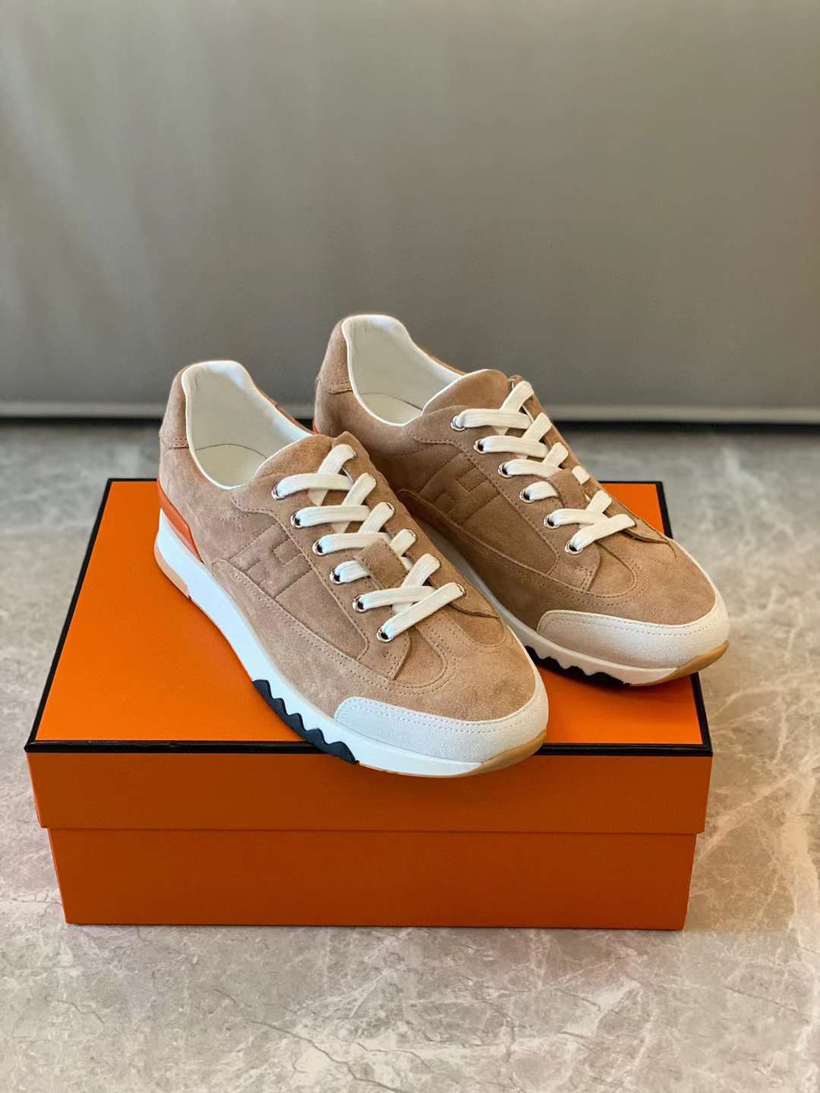 Famous Men Casual Shoes Get Running Sneakers Italian Fashion Elastic Band Low Tops Rubber Brown White Suede & Leather Multicolor Designer Walk Sports Shoes Box EU 38-45