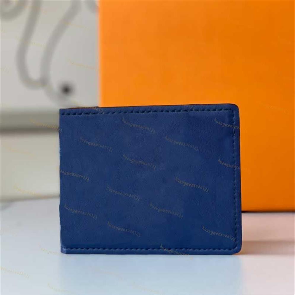 2021 Designers Wallets Cardholder Men Women Short Blue Lange portemonnees Fashion Gray Flower Lederen Zakken Hoogwaardige ritssluiting H240Z