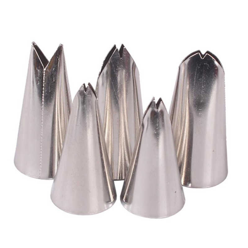 Nieuwe 's set bladeren Nozzles roestvrijstalen stalen glazuur Piping -spuitmondstukken Tips Paste tips voor cake decoreren Pastry Fondant Tools