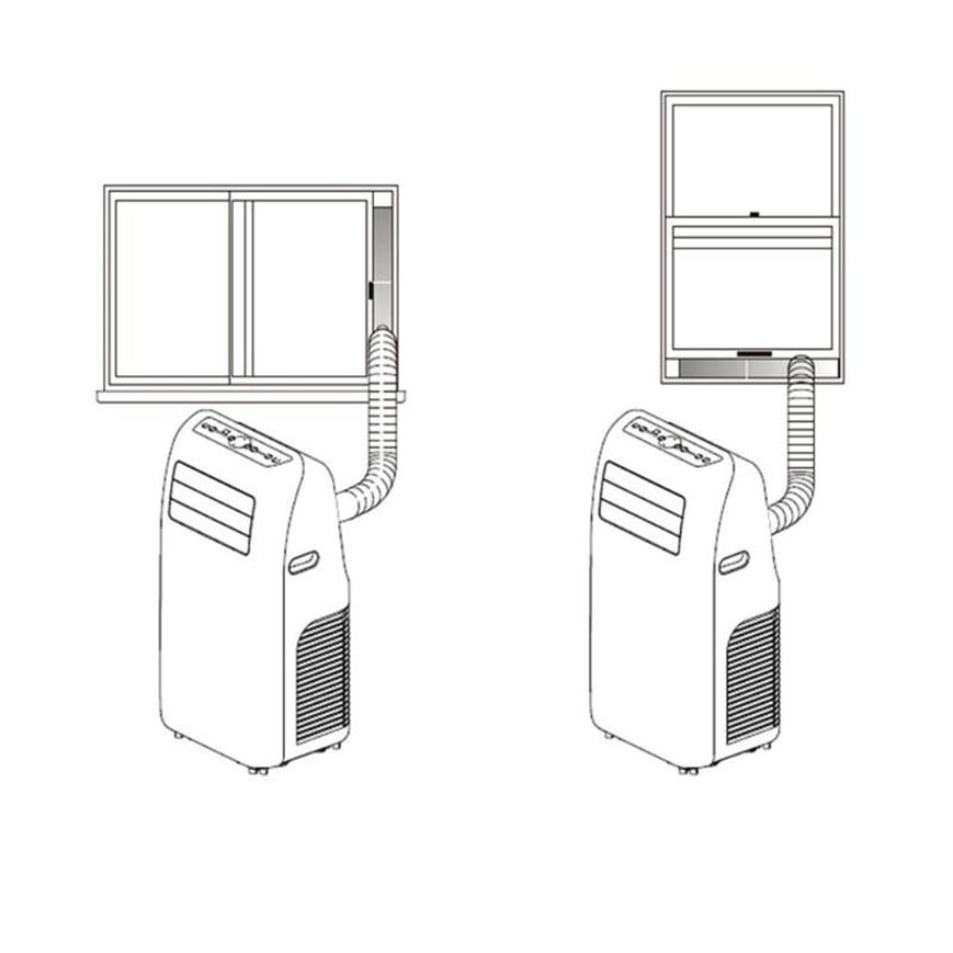 Mobile Air Conditioner Cover Universal Justerbar vindrutan BAFFLE SHIELD Vindfönster Tätningsplatta SPLINT DEFLECTOR SHIGHT255T