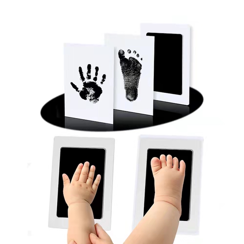 Pasgeboren baby DIY DIY Hand- en voetafdrukkit Inktkussentjes Fotolader Handafdruk Toddlers Souvenir Accessoires Veilig Clean Baby Shower Cadeau