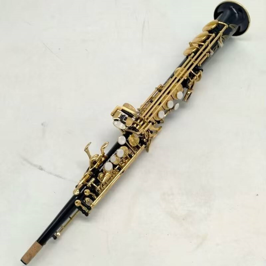 Professionele Rechte Sopraansaxofoon Japan YSS-82Z Bb B Platte Tuning Zwart Sax Muziekinstrumenten met case