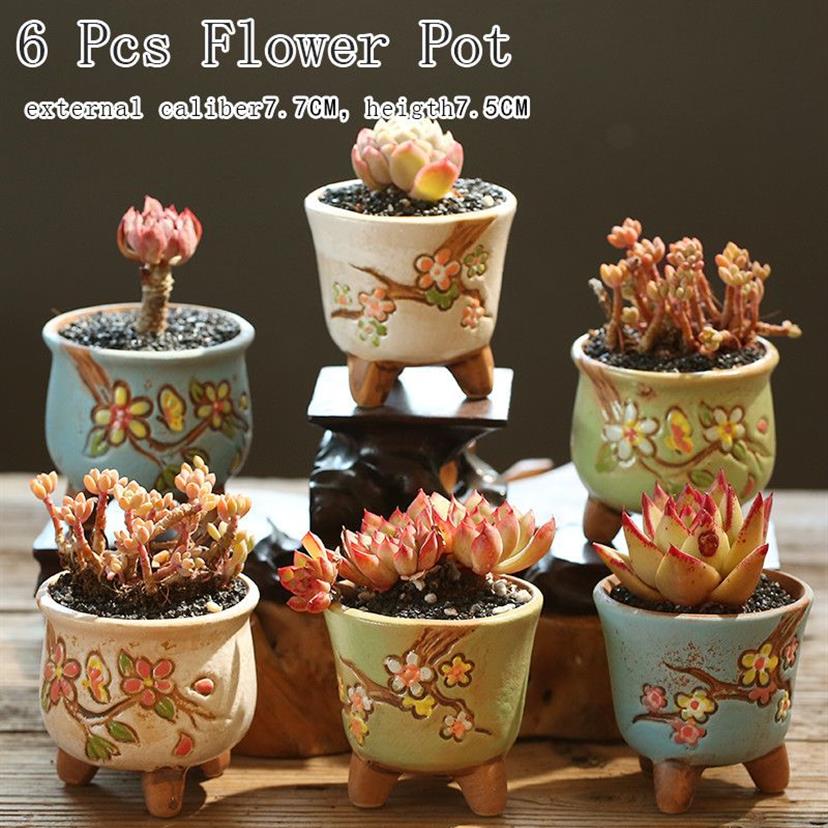 Ceramic Flower Pot Succulent s Cactus s Planter Garden s Outdoor Home Decoration windowsill Y200723192V