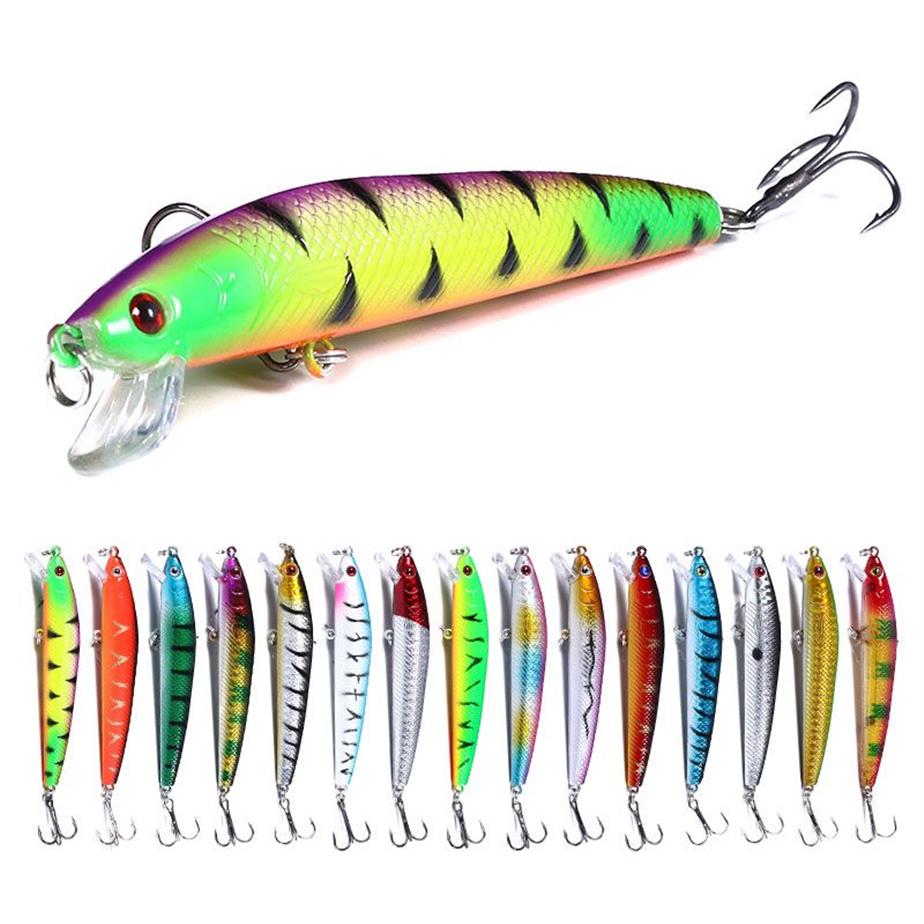 HENGJIA Minnow Iscas De Pesca 14 5 CM 17 6G 145mm 5 7 polegada 0 62 OZ iscas Manivela iscas de água doce swimbait294G