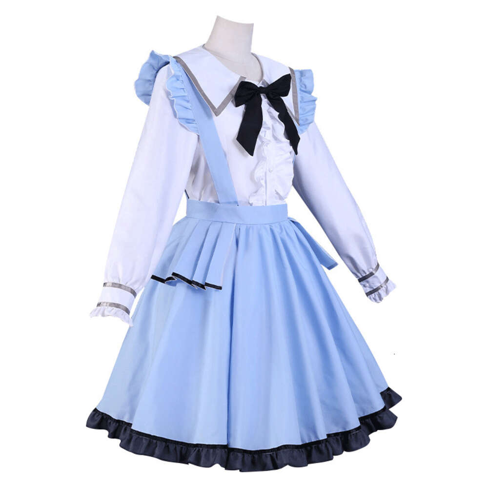 Costume de Cosplay Akiyama Mizuki sur scène colorée du projet Sekai, uniforme de demoiselle d'honneur Amia avec cordon de nuit, jupes ou couvre-chef de perruque