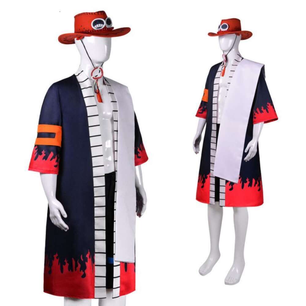 Anime Pirates Portgas D Ace Cosplay Costume Japanese Kimono For Men S Hat Animation Comic Game Novel Exhibition Costumes