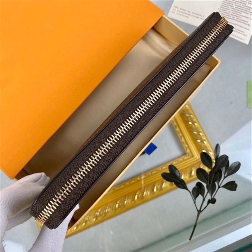 Designers en cuir à glissière simple portefeuille long sacs de soirée porte-monnaie portefeuille en relief avec boîte série172b