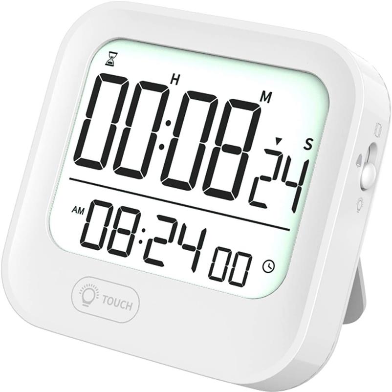 Pomodoro Interval Timer Countdown Klok Tomaat Stopwatch Witte Achtergrondverlichting307J