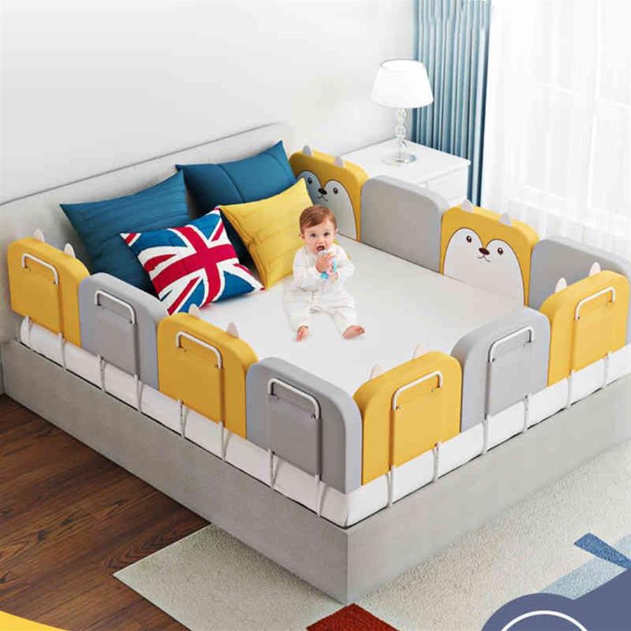 Protector para bebés, barandilla anticolisión ajustable en altura, cerca para niños, cama, puerta suave General, carril para cuna 1 5 2M2552