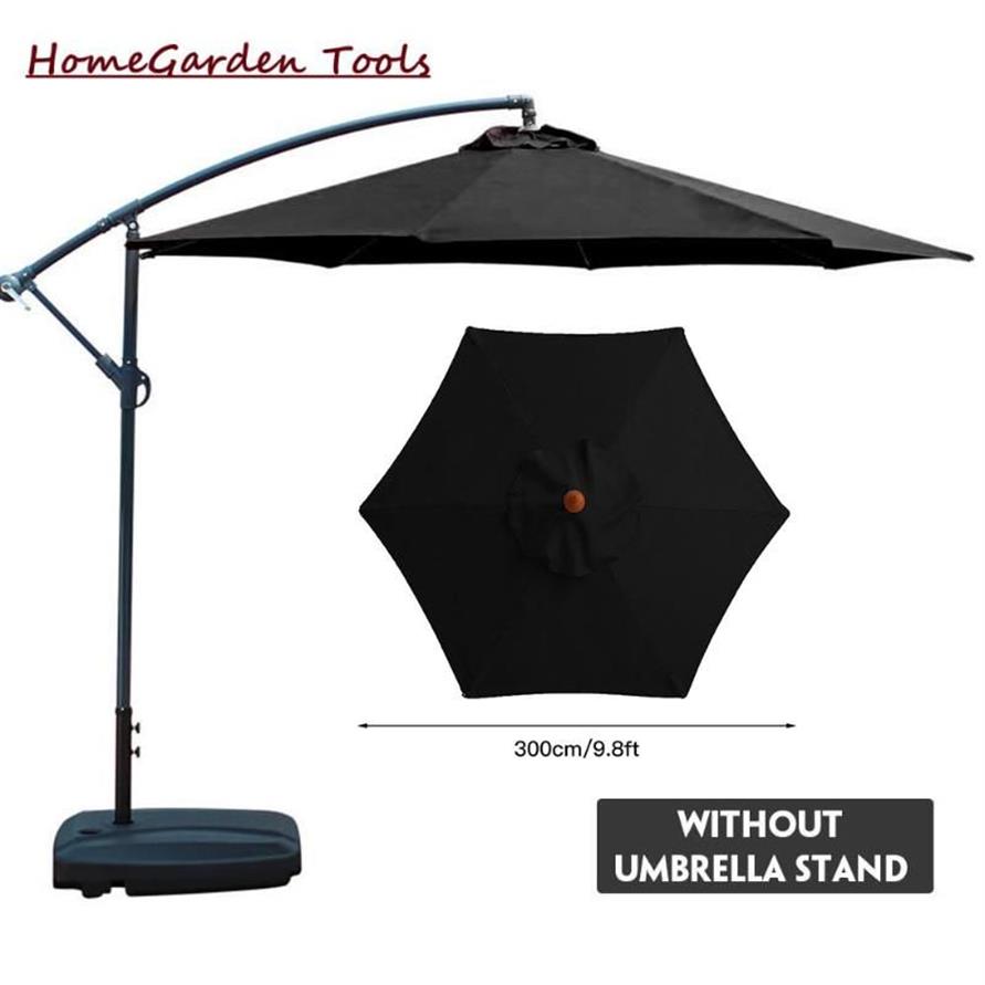 Shade Sun Terrace Parasol de plage Parasol de jardin Patio Dia 9 8 pieds Piscine en tissu polyester anti-UV Installer facilement des meubles d'extérieur No S193r