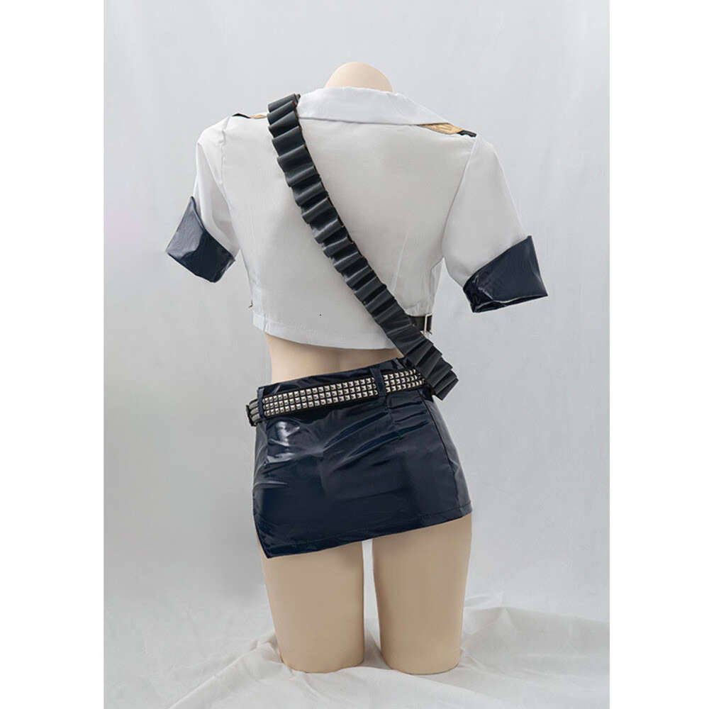 Anime Anarchy Cosplay Costume Panty Wig Hat Stocking With Garterbelt Halloween Party Sexy Policewoman Dressing Up