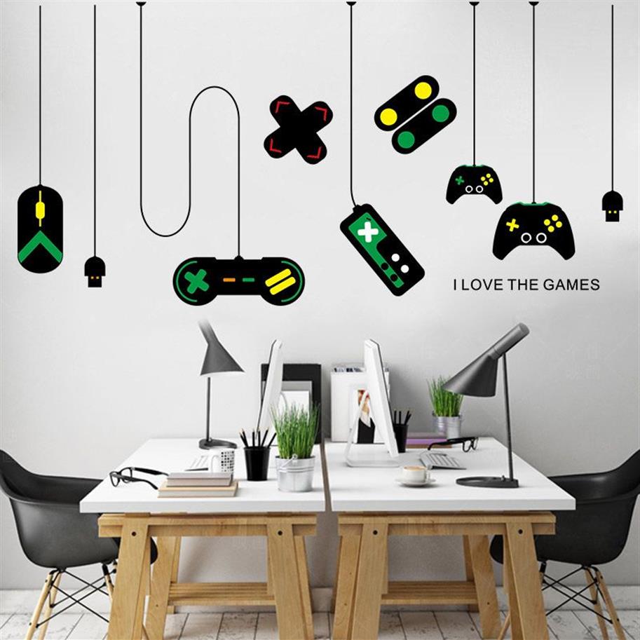 Etiqueta do punho do jogo casa decalque cartazes pvc mural vídeo game adesivo decoração do quarto gamer js221689