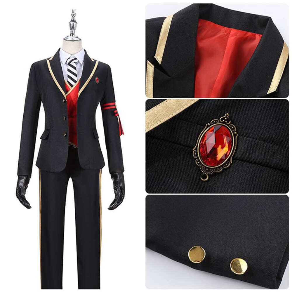 Torsadé pays des merveilles Ace Trappola Cosplay uniforme scolaire Costumes nuit corbeau collège Heartslabyul Anime Costumes femmes et hommes taille