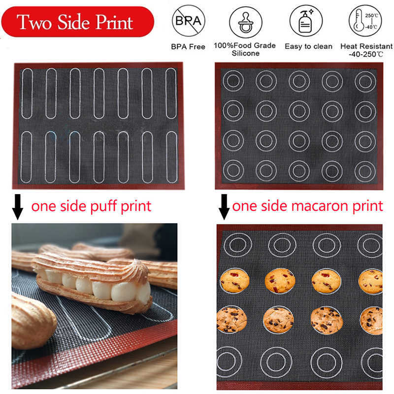 Nouveau tapis de cuisson en silicone perforé feuille de four antiadhésive doublure outils de boulangerie pâtisserie macaron pad pour biscuits cuisine ustensiles de cuisson accessoire