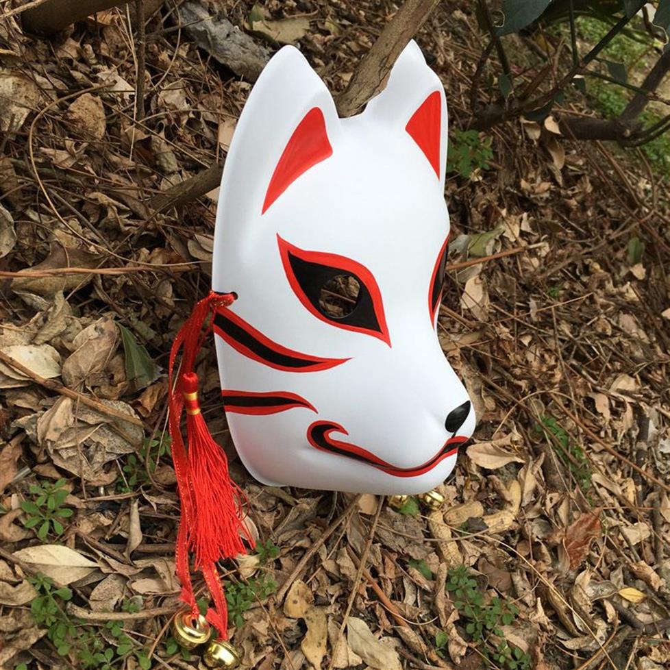 Masque Anbu mis à jour peint à la main, masque Kitsune japonais, visage complet en PVC épais pour Costume de Cosplay 2207153889438298y