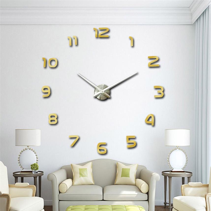 3D DIY Wall Clock Modern Design Saat reloJ de pared metalowy zegar art.